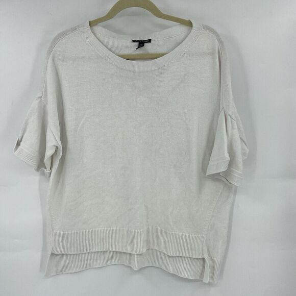 Eileen Fisher Sweaters - Eileen Fisher Sweater Women's Organic Linen Medium White  Short Sleeve Pullover